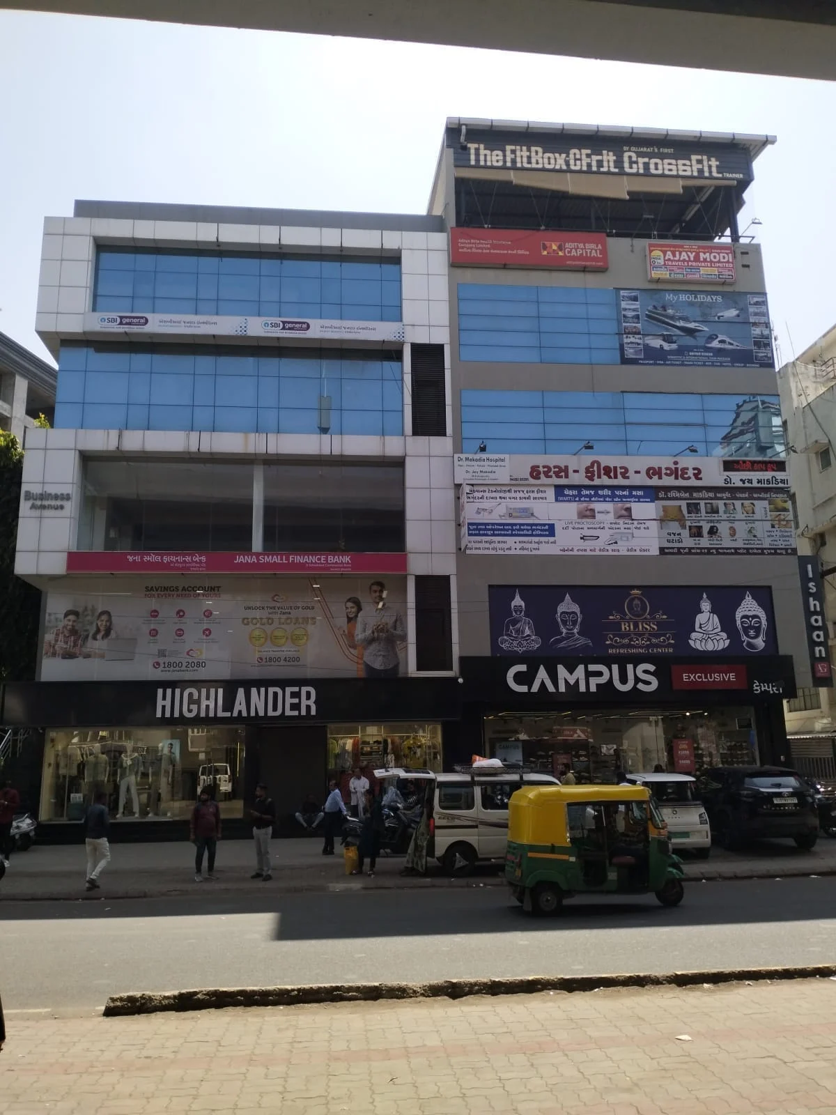 Exterior photograph of commercial property